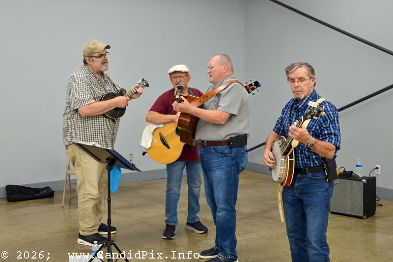 New Mountain Heritage performs for bean supper night at the 2026 Brown County Bluegrass Festival - photo © Bill Warren