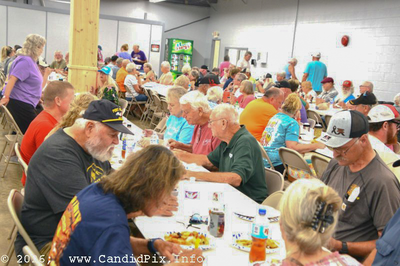 Nobody goes hungry at Edgar's Fish Fry at the Brown County Bluegrass Festival - photo © Bill Warren