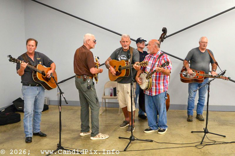 Fish Fry Band entertains for Edgar's Fish Fry at the Brown County Bluegrass Festival - photo © Bill Warren