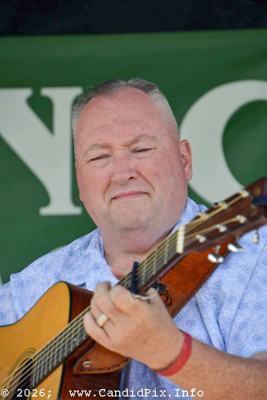 Doyle Wright with New Mountain Heritage at the 2026 Brown County Bluegrass Festival - photo © Bill Warren