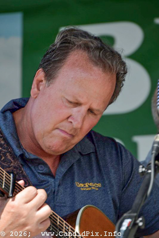 Gary Duncan with Won Peace at the 2026 Brown County Bluegrass Festival - photo © Bill Warren