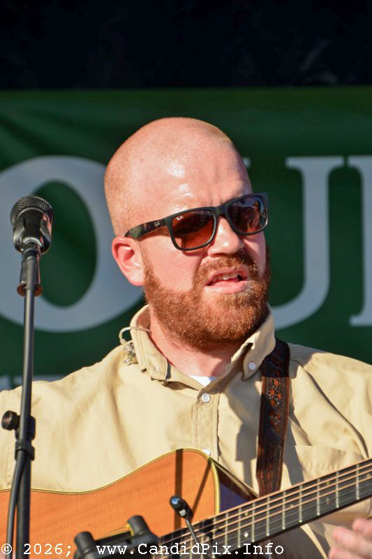 Jesse Smathers with Lonesome River Band at the 2026 Brown County Bluegrass Festival - photo © Bill Warren