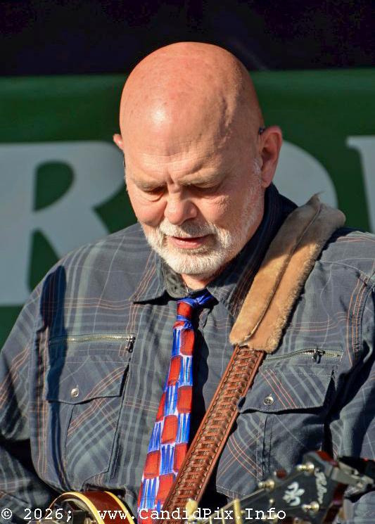 Sammy Shelor with Lonesome River Band at the 2026 Brown County Bluegrass Festival - photo © Bill Warren