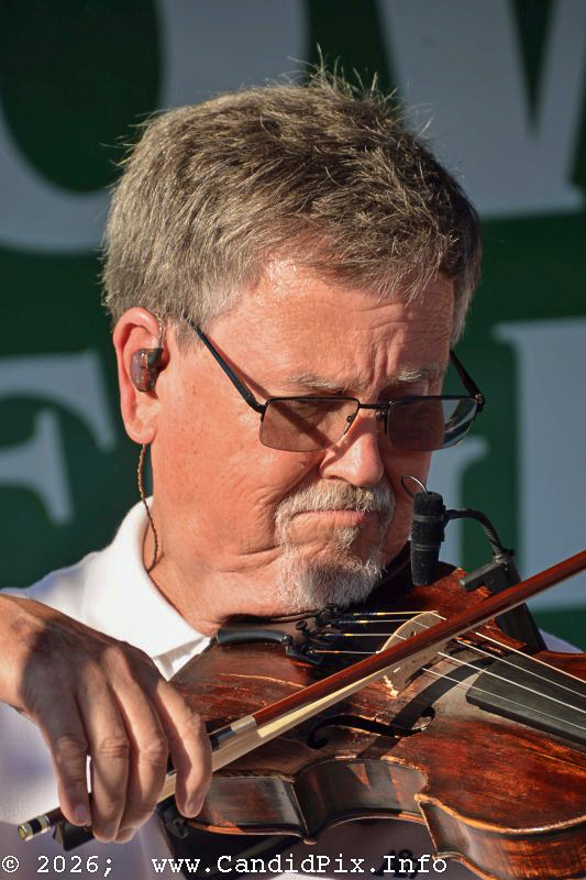 Mike Hargrove with Lonesome River Band at the 2026 Brown County Bluegrass Festival - photo © Bill Warren