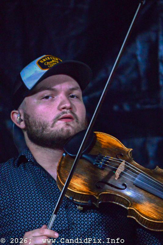 Steve Ivey with Hammertowne at the 2026 Brown County Bluegrass Festival - photo © Bill Warren