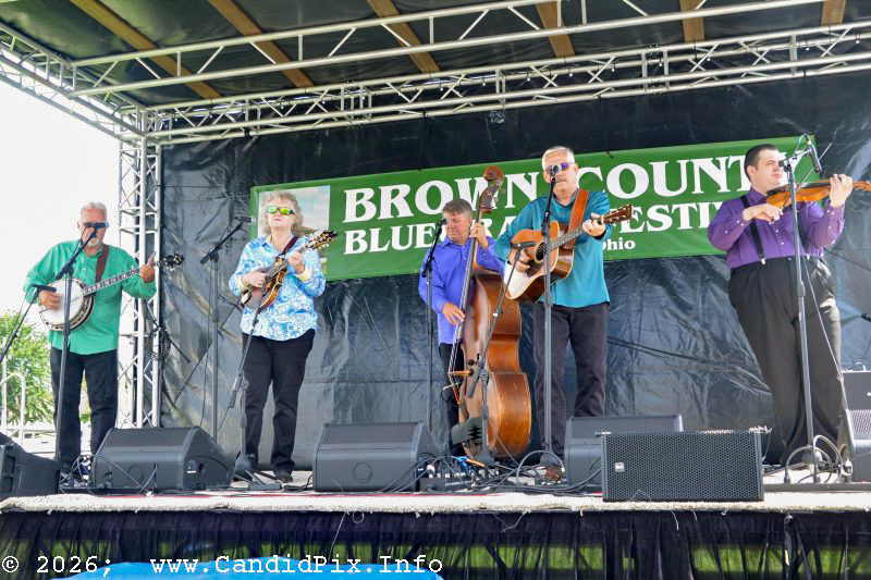 Lorraine Jordan & Carolina Road at the 2026 Brown County Bluegrass Festival - photo © Bill Warren