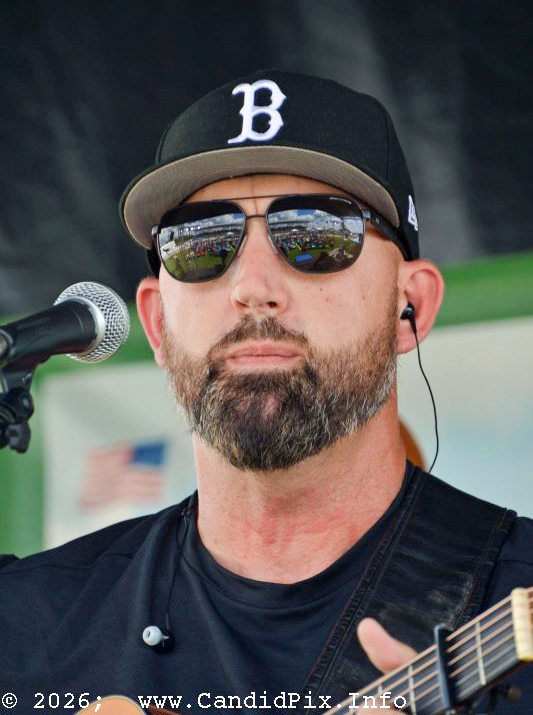 Kyle Richardson with Kauffman Road at the 2026 Brown County Bluegrass Festival - photo © Bill Warren