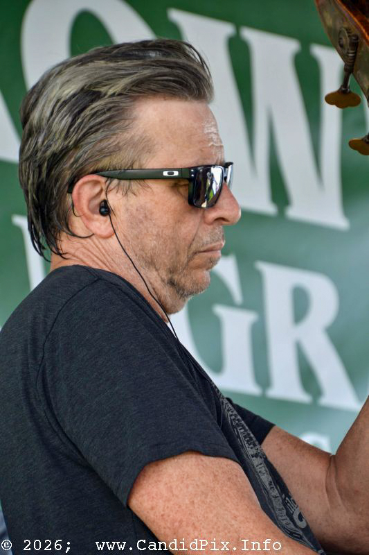Daryn Steed with Kauffman Road at the 2026 Brown County Bluegrass Festival - photo © Bill Warren