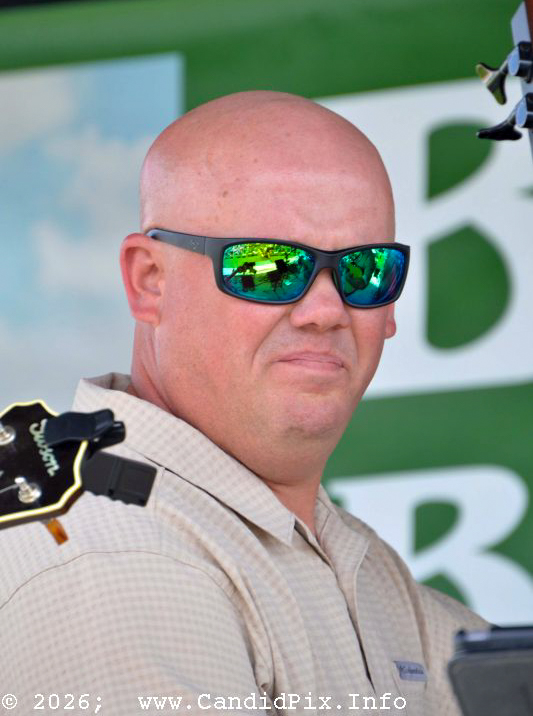 Jody Elmore with Catahoula Drive at the 2026 Brown County Bluegrass Festival - photo © Bill Warren