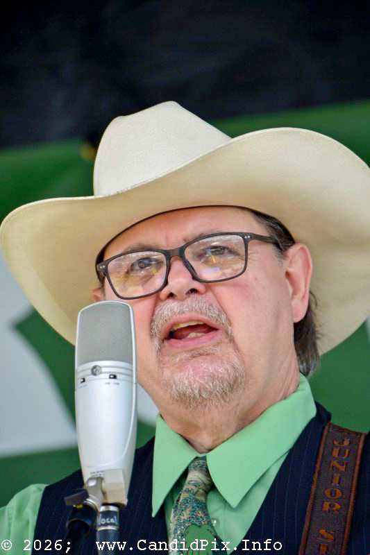 Junior Sisk at the 2026 Brown County Bluegrass Festival - photo © Bill Warren