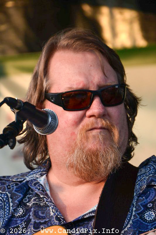 Tucker McCandless with the Edgar Loudermilk Band at the 2026 Brown County Bluegrass Festival - photo © Bill Warren