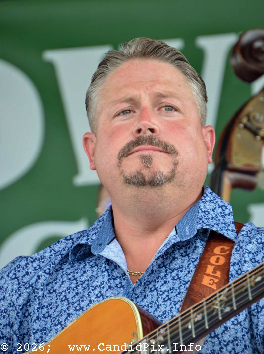 Jeremie Cole with Harbourtown at the 2026 Brown County Bluegrass Festival - photo © Bill Warren