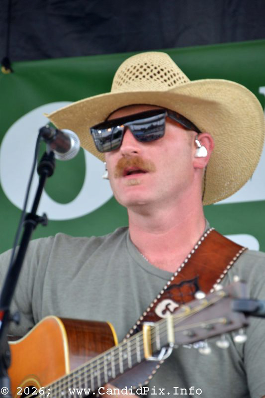 Caleb Daugherty at the 2026 Brown County Bluegrass Festival - photo © Bill Warren