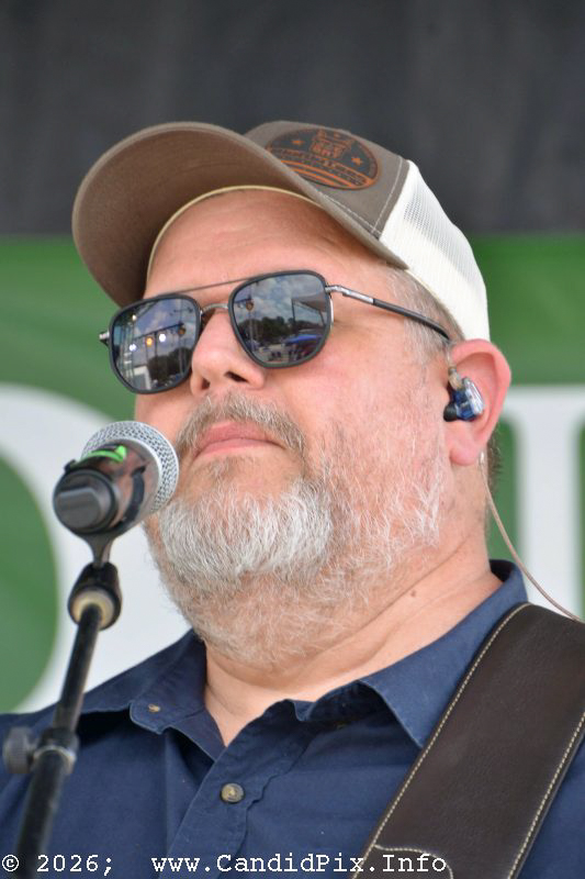 Jerry Cole with Authentic Unlimited at the 2026 Brown County Bluegrass Festival - photo © Bill Warren