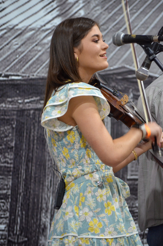 Maddie Murray with the West Liberty Mountain Boys at the 2026 Pickin' For The Kids Bluegrass Festival - photo © Roger Black