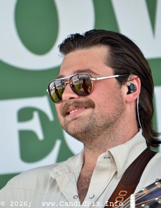 Colton Baker with Authentic Unlimited at the 2026 Brown County Bluegrass Festival - photo © Bill Warren
