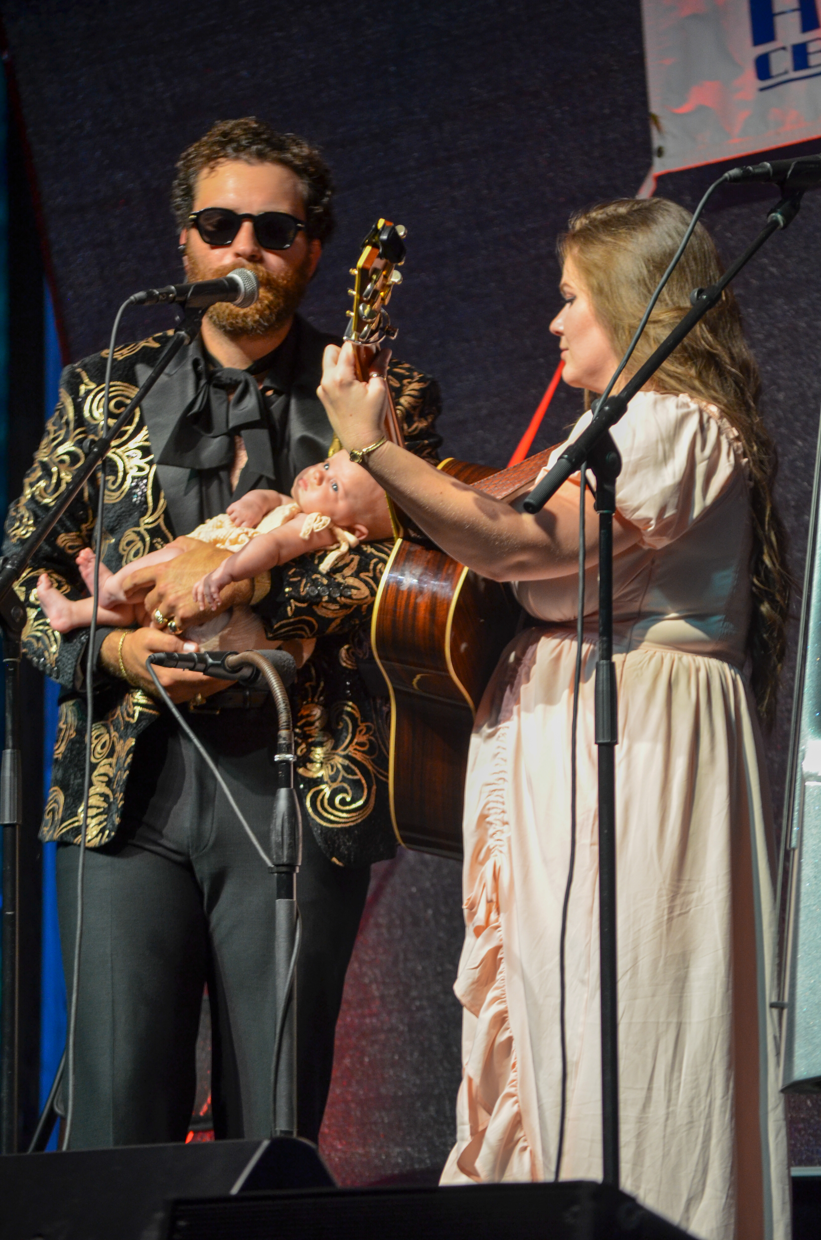 Mason and Rosemary Brewer with Gary Brewer & The Kentucky Ramblers at the 2026 Osborne Brothers Hometown Festival - photo © Roger Black