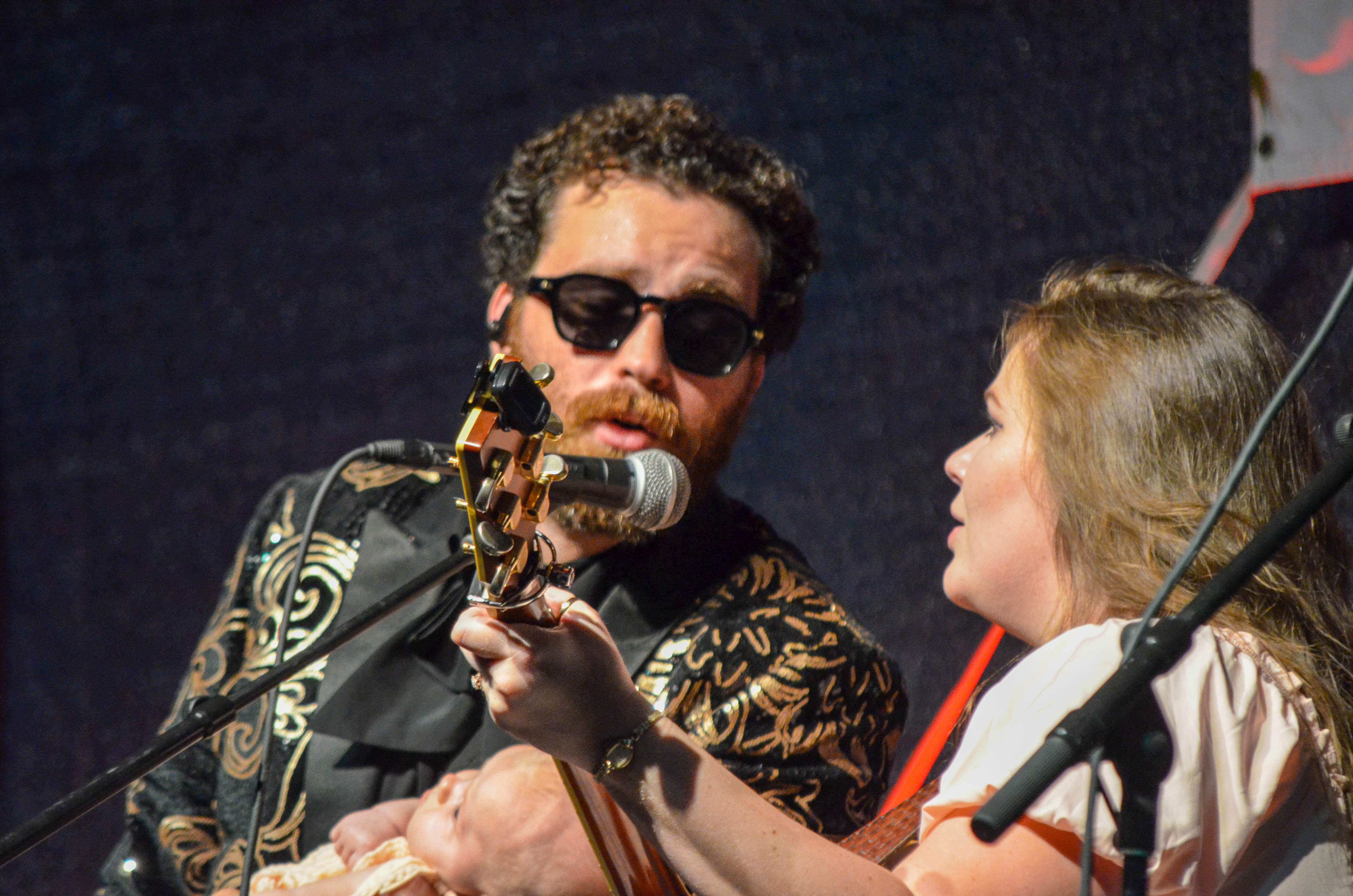 Mason and Rosemary Brewer with Gary Brewer & The Kentucky Ramblers at the 2026 Osborne Brothers Hometown Festival - photo © Roger Black