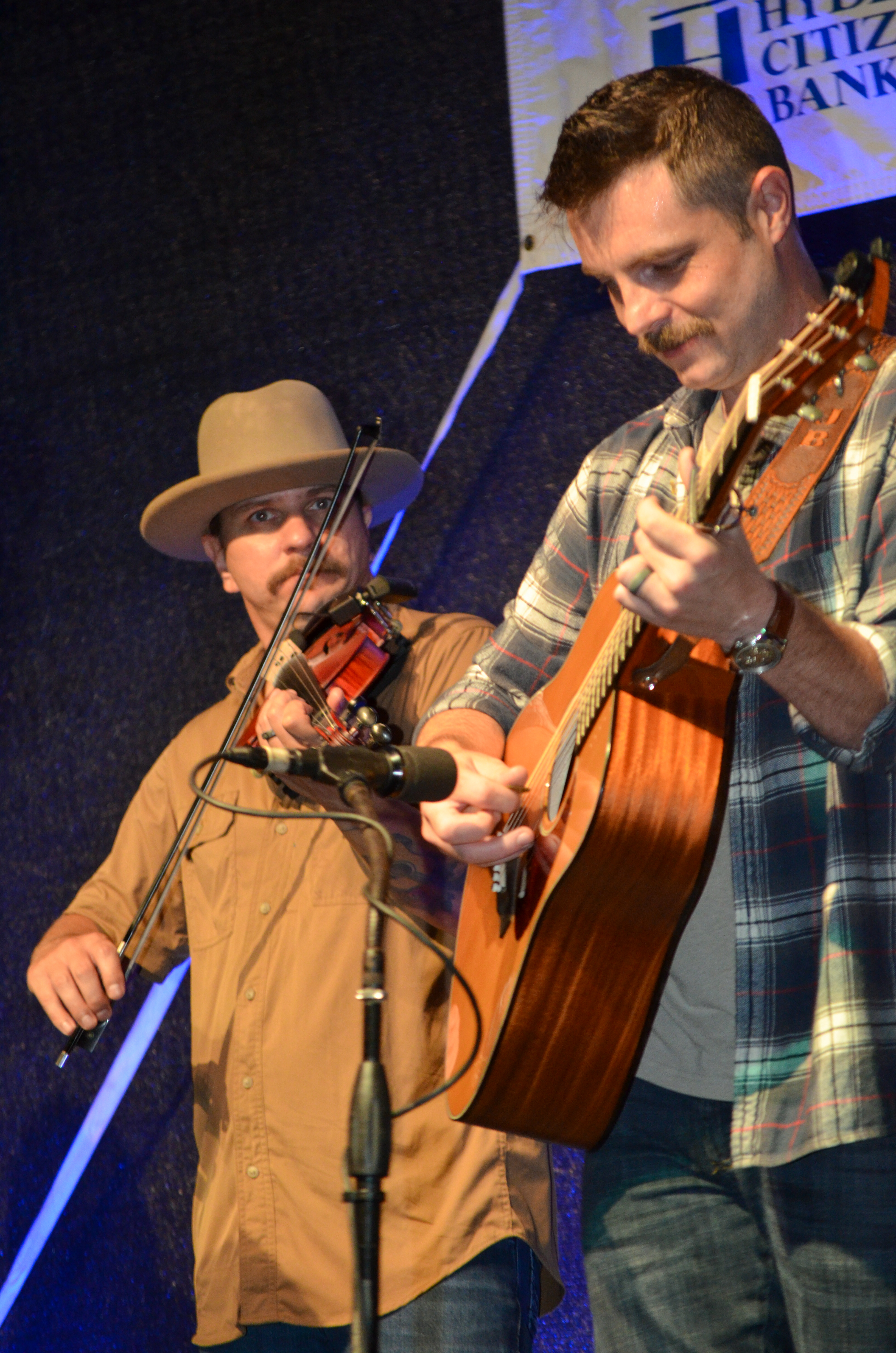 Jamie Harper and John Bryan with The Grascals at the 2026 Osborne Brothers Hometown Festival - photo © Roger Black