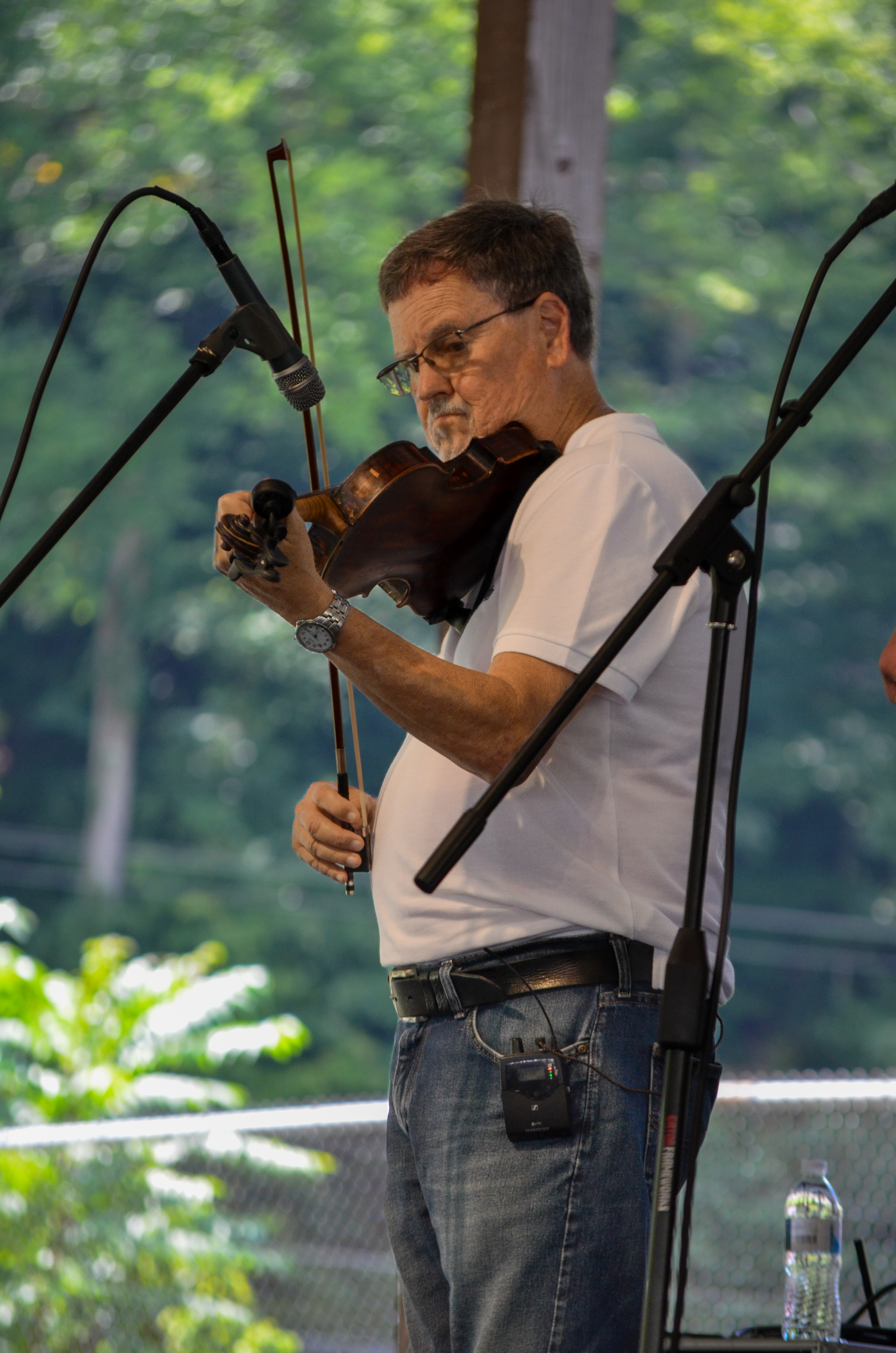 Mike Hartgrove with Lonesome River Band at the 2026 Osborne Brothers Hometown Festival - photo © Roger Black