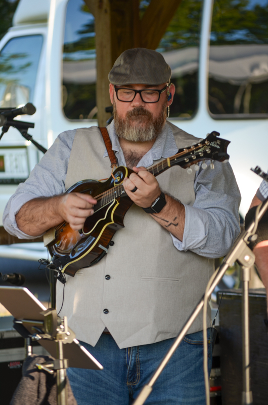 David Combsl with Free Rein at the 2026 Lake Cumberland Bluegrass Festival - photo © Roger Black