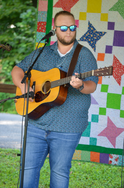 Brad Kirby with Lonesome Bluegrass Express at the 2026 Lake Cumberland Bluegrass Festival - photo © Roger Black