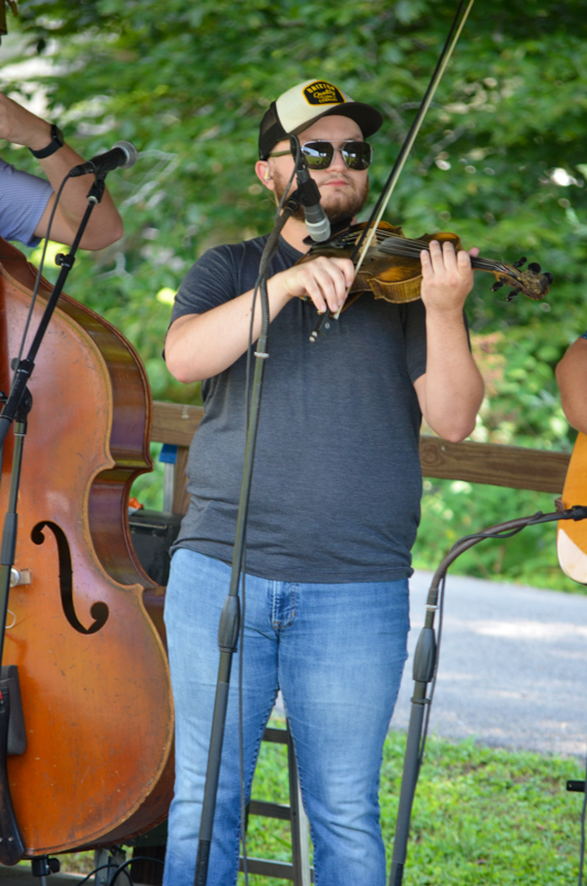 Steven Ivey with Lonesome Bluegrass Express at the 2026 Lake Cumberland Bluegrass Festival - photo © Roger Black