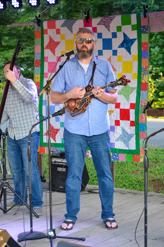 Chaston Carroll with Hammertowne at the 2026 Lake Cumberland Bluegrass Festival - photo © Roger Black
