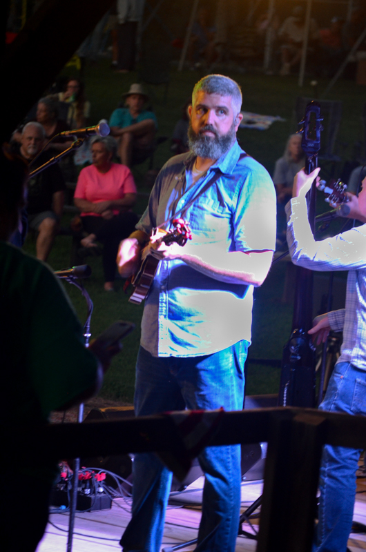 Chaston Carroll with Hammertowne at the 2026 Lake Cumberland Bluegrass Festival - photo © Roger Black