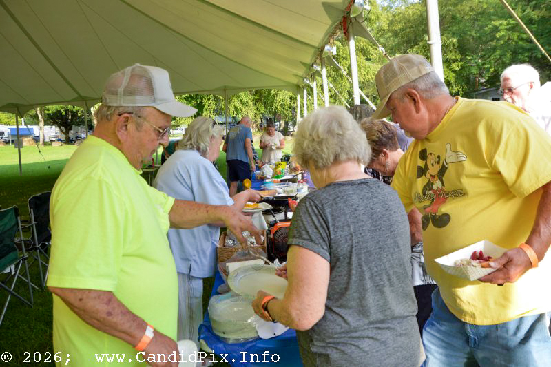 Covered dish supper on Wednesday at Cherokee 2026 - photo © Bill Warren