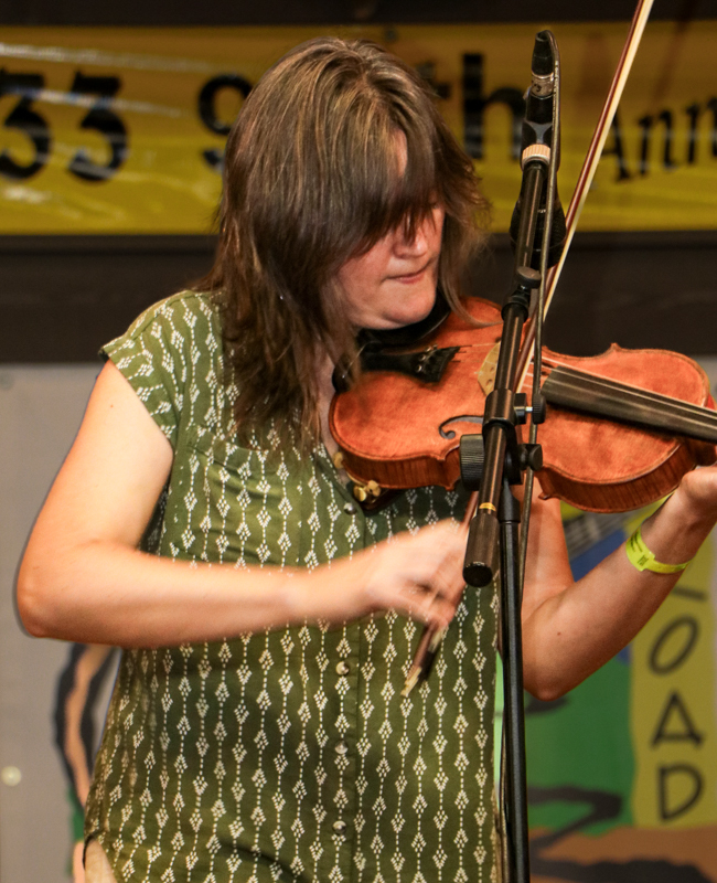 Gina Dilg at the 2026 Old Fiddlers’ Convention – photo © G. Nicholas Hancock