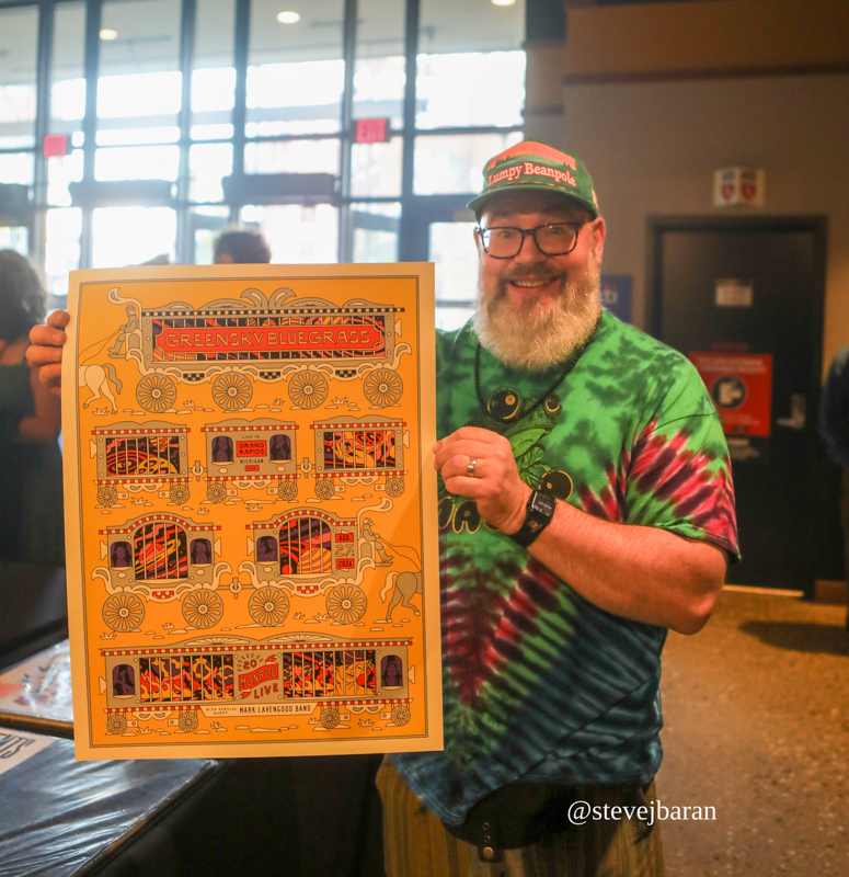 Band poster for Greensky Bluegrass at the Ionia Freak Fair - photo © Steve Baran