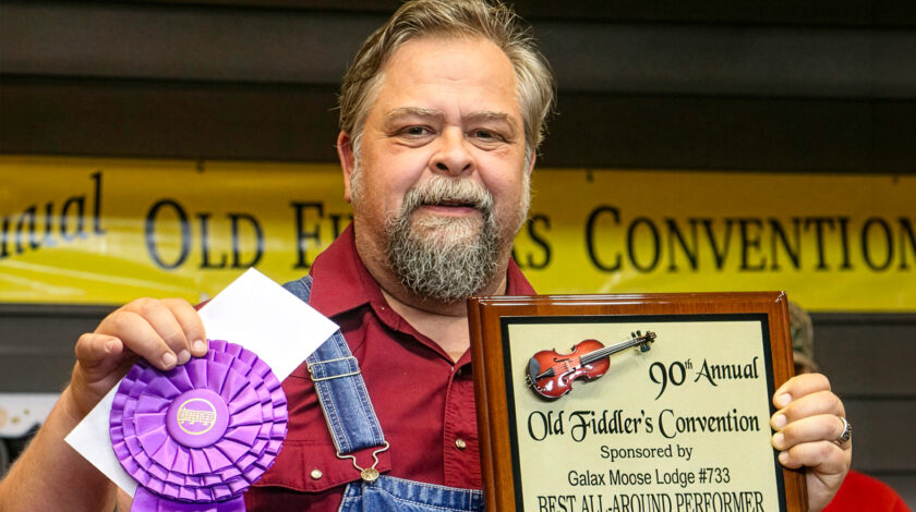 Billy Hurt, Jr., Best All-around Performer (Old-time Fiddle) at the 2026 Old Fiddlers’ Convention