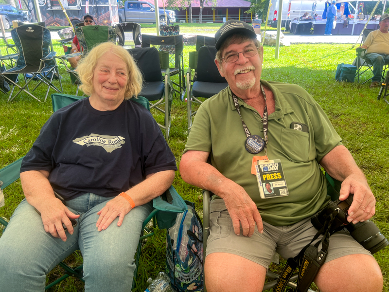 Pam and Bill Warren at the 2026 North Carolina State Bluegrass Festival - photo © Sandy Hatley