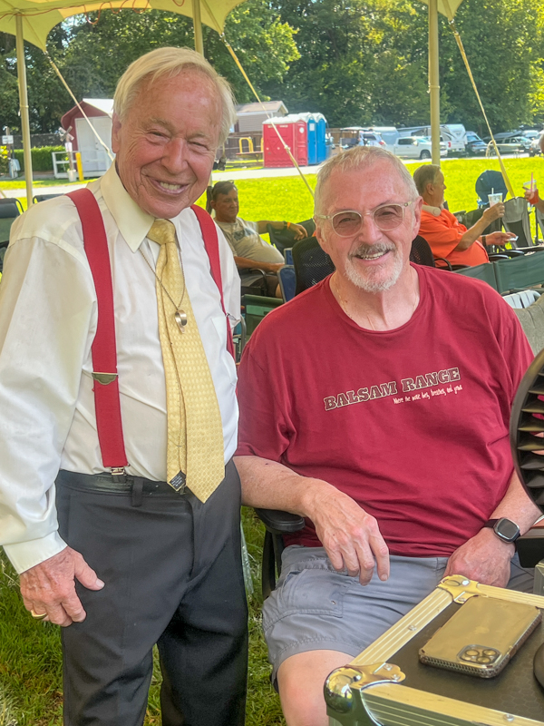 Little Roy Lewis and John Holder at the 2026 North Carolina State Bluegrass Festival - photo © Sandy Hatley