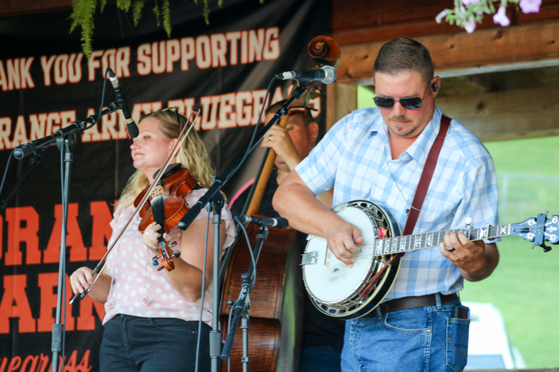 Kati Penn jenkins and Justin Jenkins with Throwdown Thursdays at the 2026 Orange Army Bluegrass Festival - photo © Laura Tate Photography