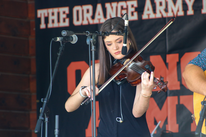 Maddie Murray with Lonesome Express at the 2026 Orange Army Bluegrass Festival - photo © Laura Tate Photography