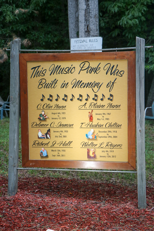 In memorium at the 2026 Nunn Brother Bluegrass Festival - photo © G. Nicholas Hancock
