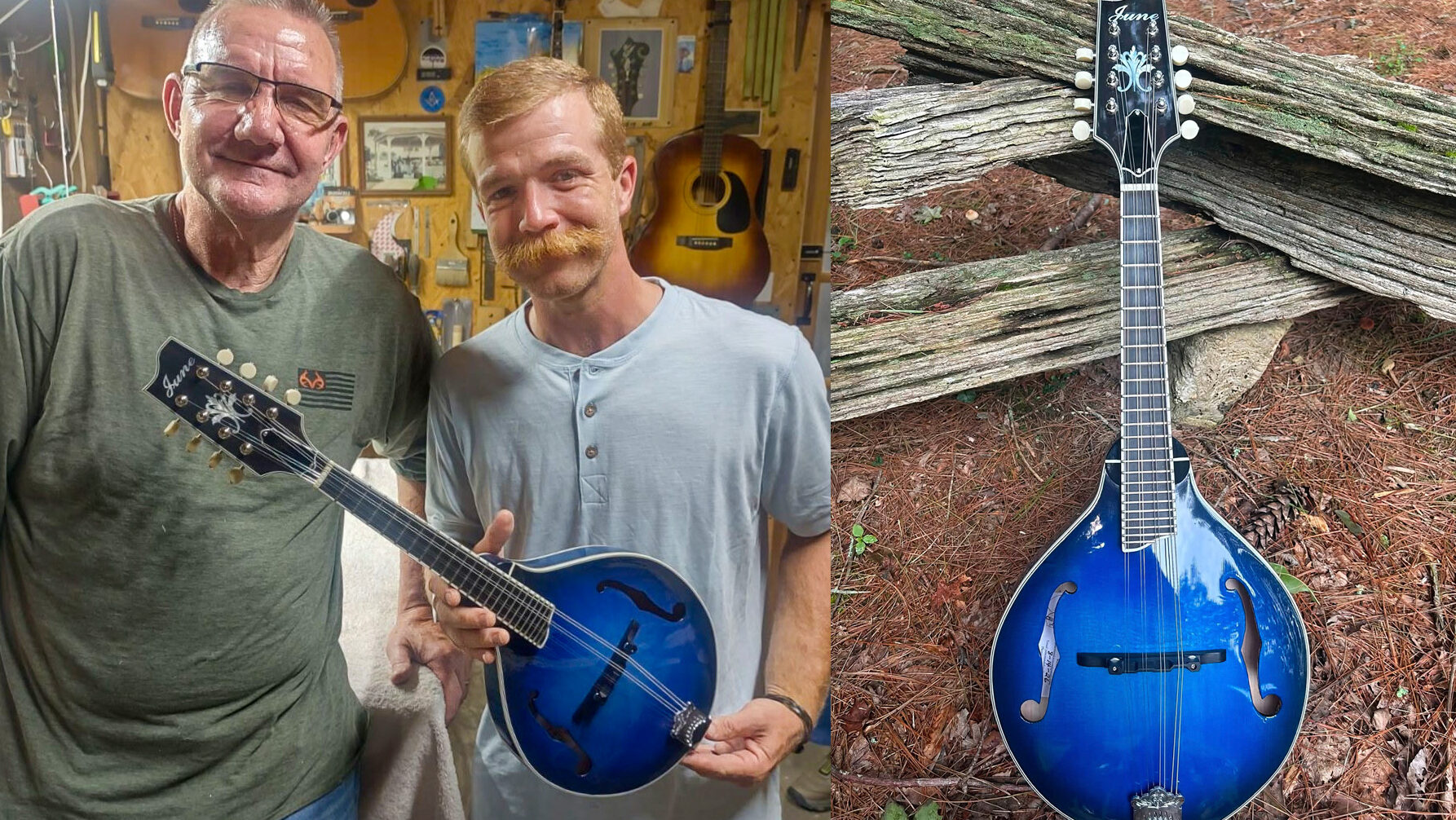 Milom Williams II and his June mandolin