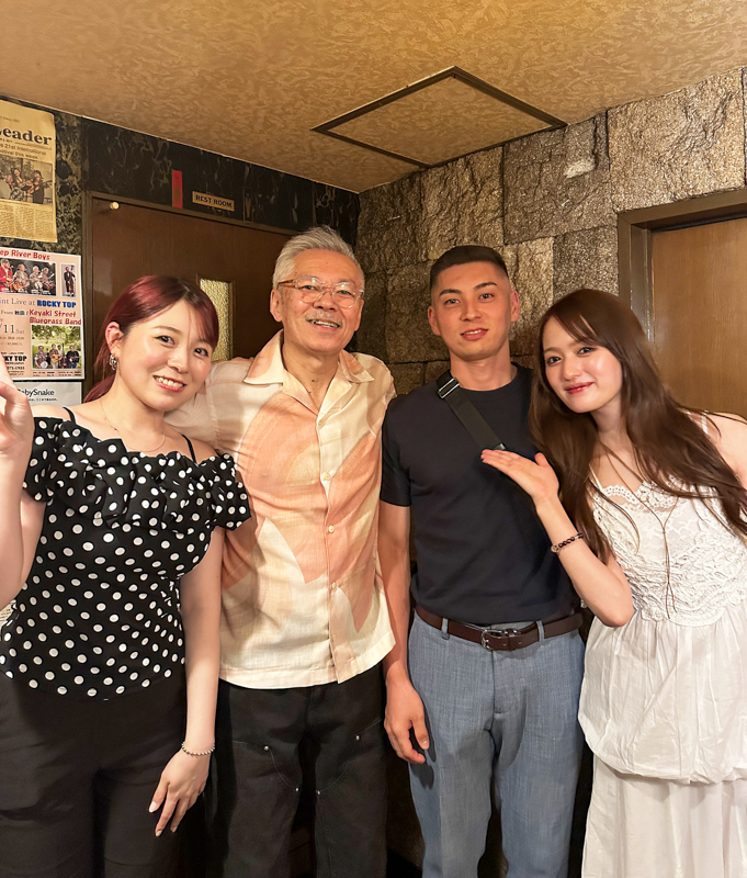 Alisa Inaba, Kaz Inaba, Leo Inaba, and Miu Shiinai at Rocky Top in Tokyo (6/19/26) - photo courtesy of Kaz Inaba