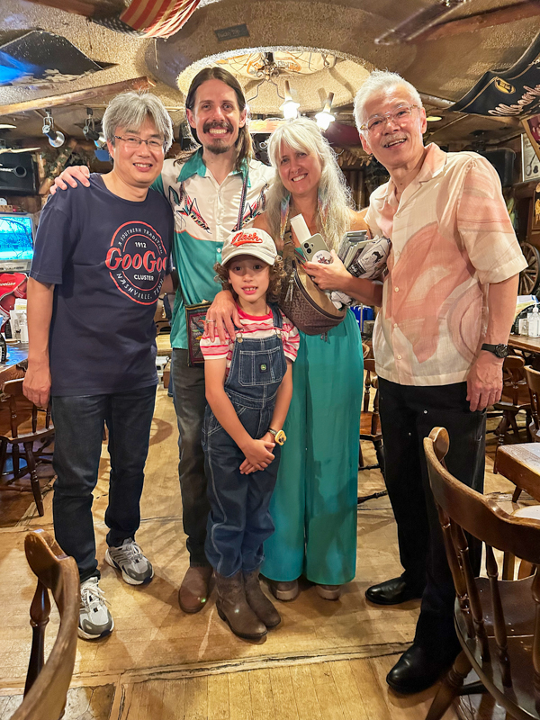 Tomohiro Kondo, Christopher Henry, Nash Grier, Brooke Henry, and Kaz Inaba at Rocky Top in Tokyo (6/19/26) - photo courtesy of Kaz Inaba