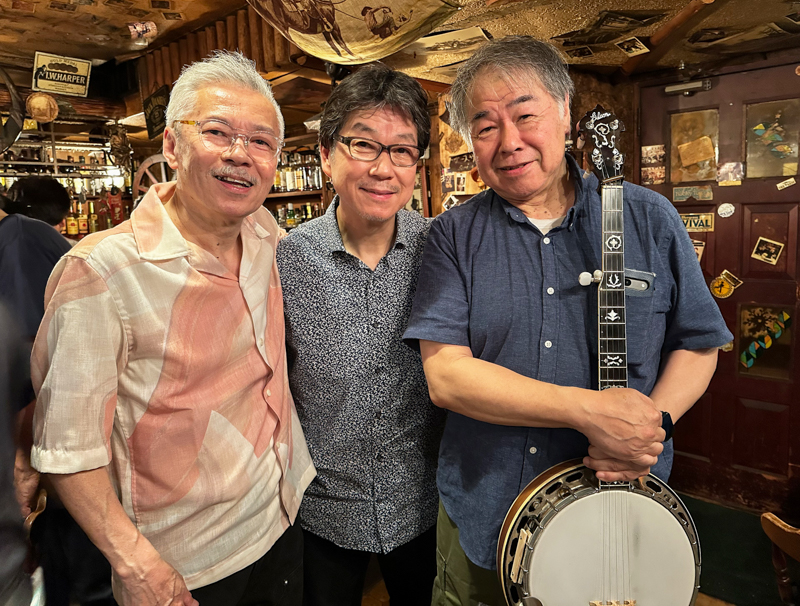 Kaz Inaba, Yoshihiro Arita, and Shinichi Murai at Rocky Top in Tokyo (6/19/26) - photo courtesy of Kaz Inaba