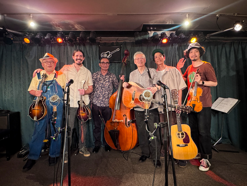 Shin Akimoto, Christopher Henry, Kaz Inaba, Johnny Saito, Tact Yamada at 5th Street in Osaka (6/23/26) - photo courtesy of Kaz Inaba