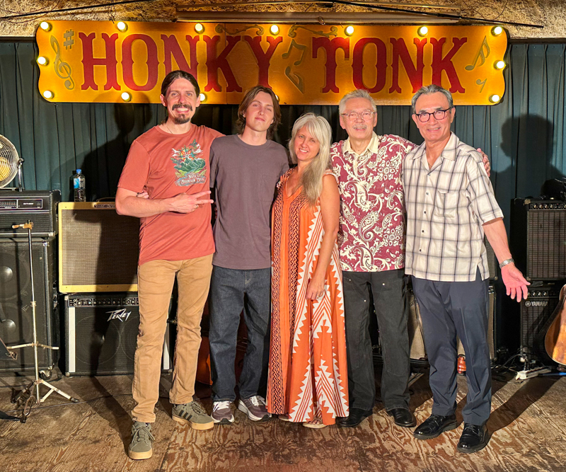 Christopher Henry, Gryphon, Brooke Henry, Kaz Inaba, and Yuji Ishihira at Honky Tonk in Kyoto (6/28/26) - photo courtesy of Kaz Inaba