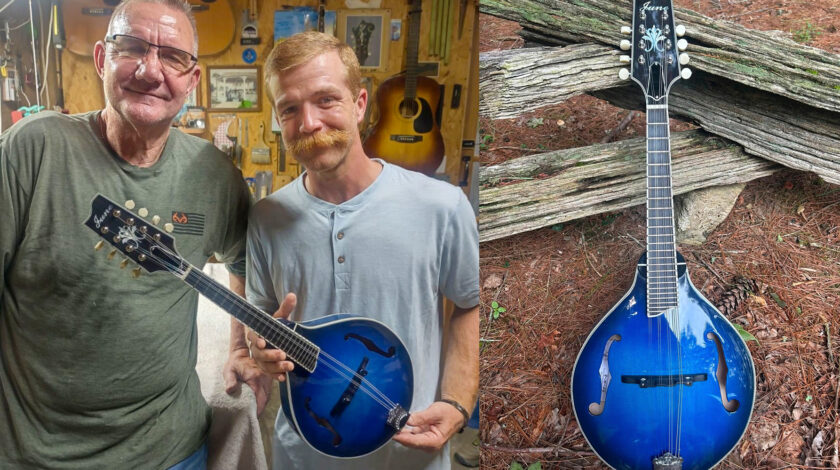 Milom Williams II and his June mandolin