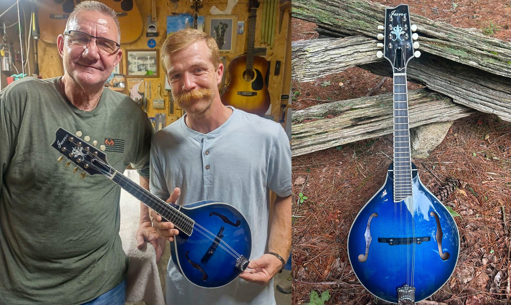 Milom Williams II and his June mandolin