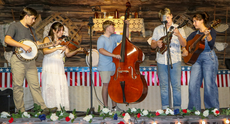 Levi Head, guest bassist with Dear MariBella & The Pigkickers at the 2026 Nunn Brothers Bluegrass Music Festival - photo © G. Nicholas Hancock