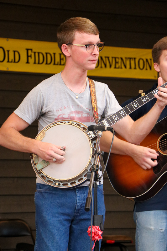 Lincoln Hensley with Coyote Ugly at the 2026 Old Fiddlers’ Convention – photo © G. Nicholas Hancock