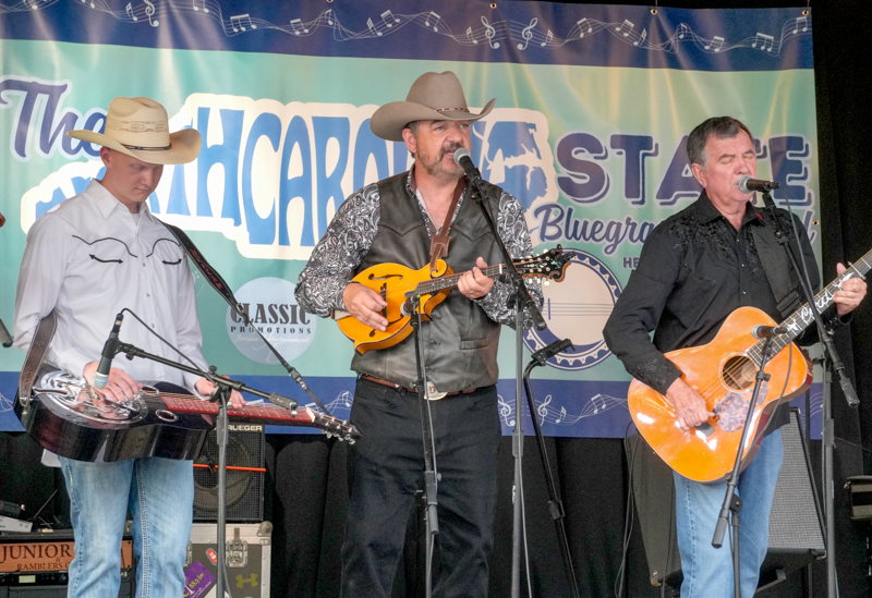 Larry Cordle with Lorraine Jordan & Country Grass at the 2026 North Carolina State Bluegrass Festival in Cherokee - photo © Jeff Lahr