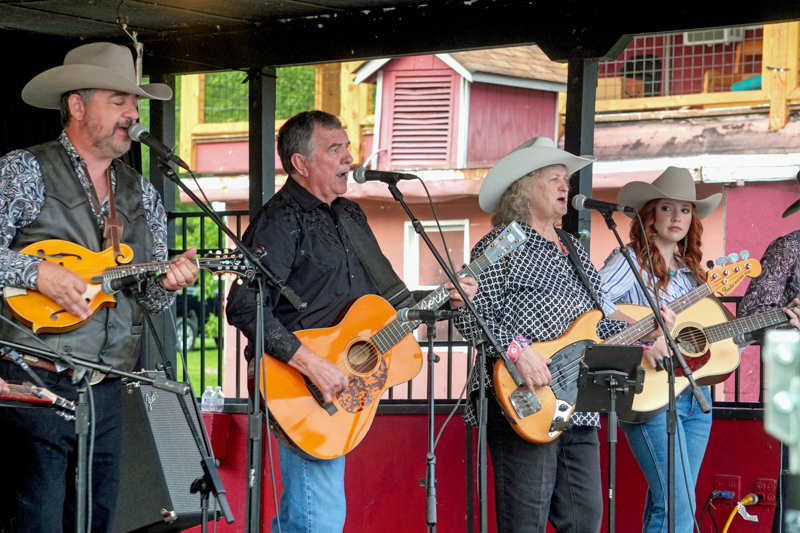 Larry Cordle with Lorraine Jordan & Country Grass at the 2026 North Carolina State Bluegrass Festival in Cherokee - photo © Jeff Lahr
